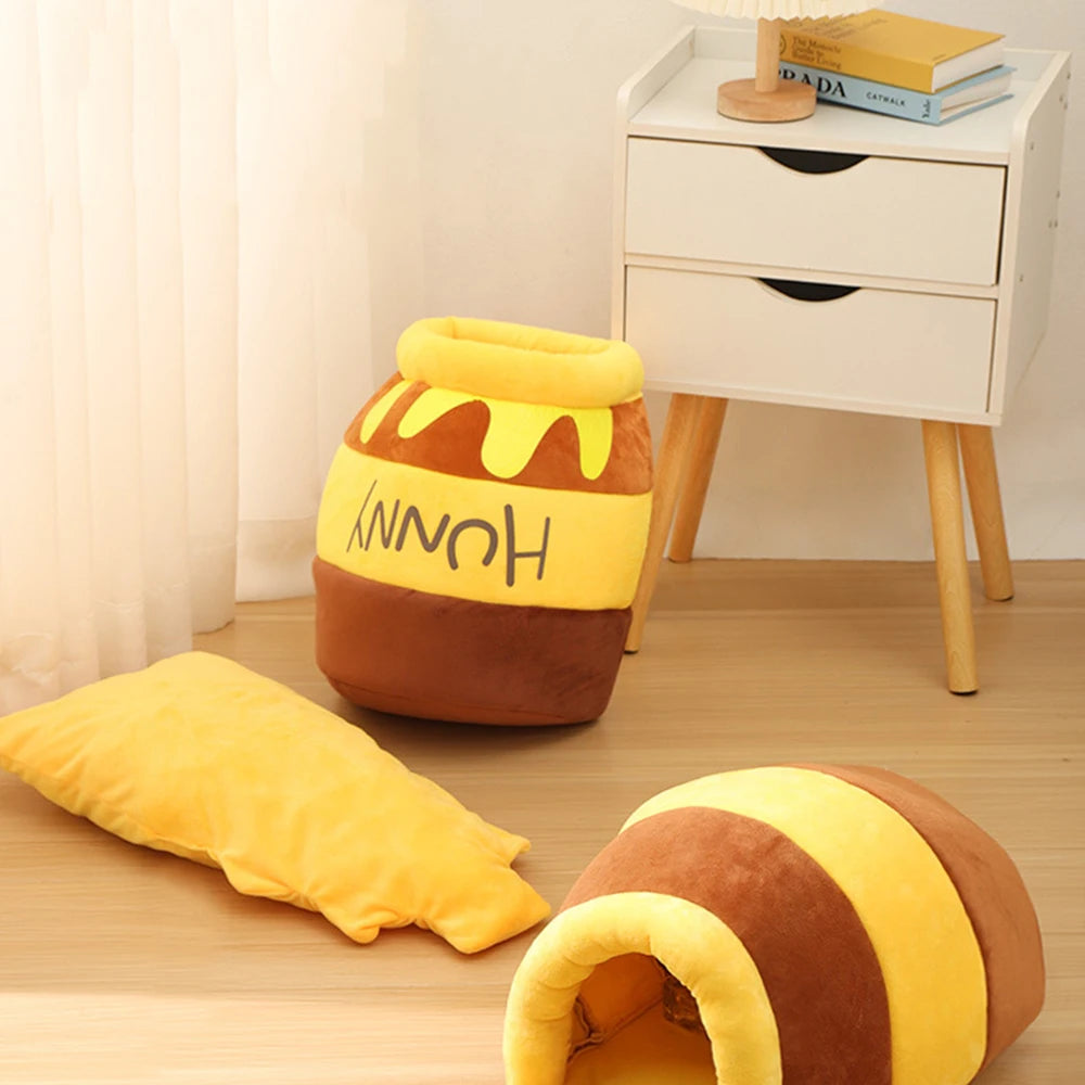 Katzenbett im Honigtopf-Design