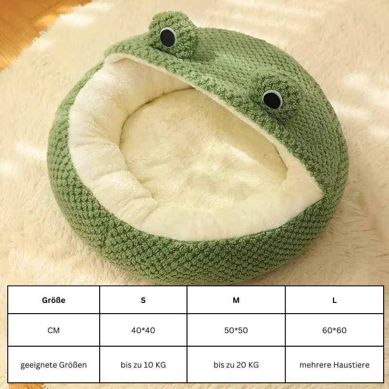 Kuscheliges Frosch-Tierbett