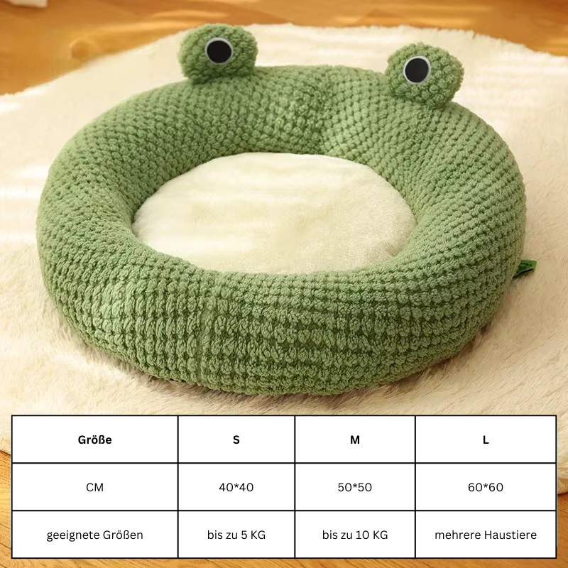 Kuscheliges Frosch-Tierbett