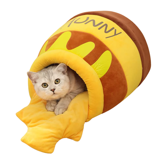Katzenbett im Honigtopf-Design
